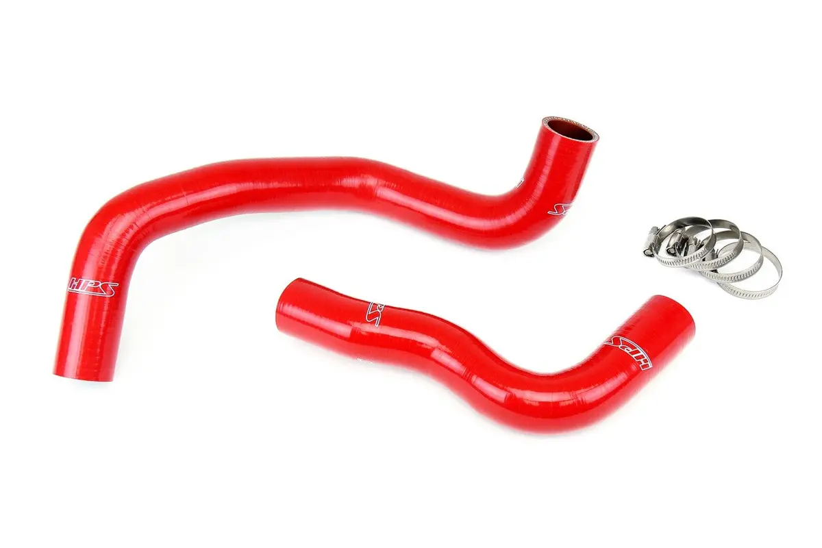 Hps Red 3-Ply Silicone Radiator Coolant Hose Kit For 14-16 Infiniti Q50 3.7L V6 1