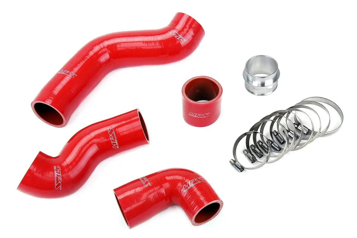 Hps Red 4-Ply Silicone Intercooler Hose Boots Kit For 99-06 Vw Golf Gti Mk4 1.8T Turbo Awp / 00-01 Golf Mk4 1.8T 1