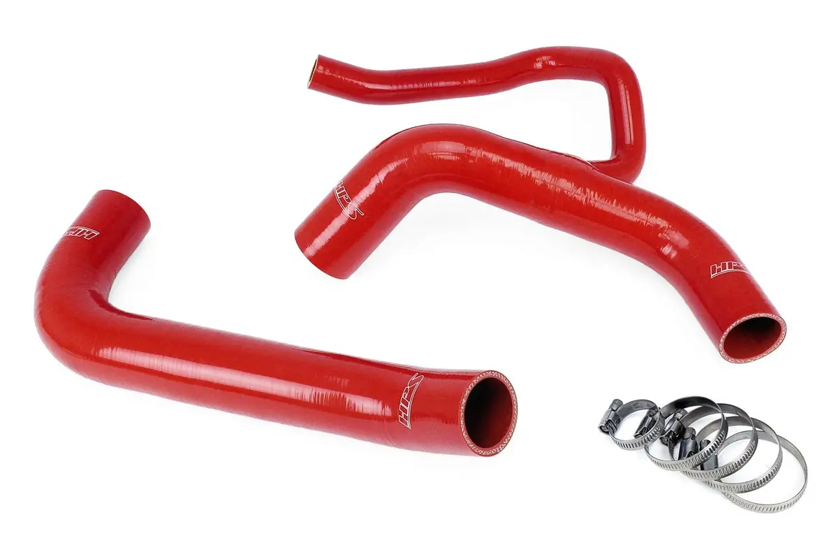 Hps Red 3-Ply Silicone Radiator Coolant Hose Kit For 15-23 Dodge Charger / Challenger Hellcat 6.2L 1