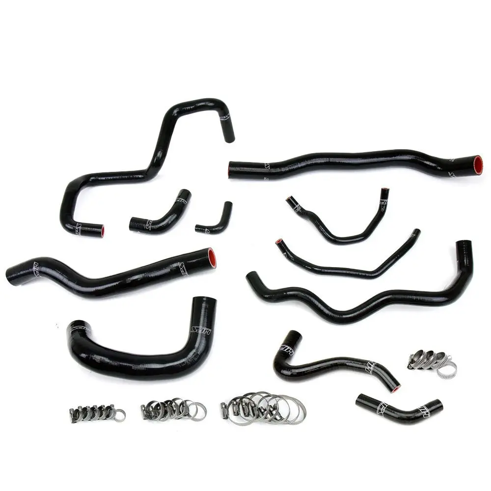Hps Black 3-Ply Silicone Radiator/Oil Cooler/Ancillary Coolant Hose Kit For 06-07 Mazdaspeed 6 2.3L Turbo 1
