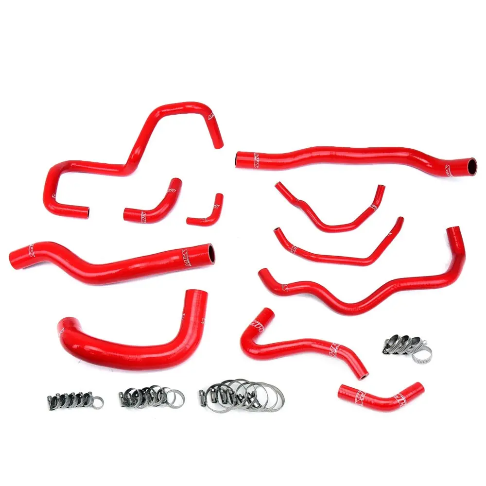 Hps Red 3-Ply Silicone Radiator/Oil Cooler/Ancillary Coolant Hose Kit For 06-07 Mazdaspeed 6 2.3L Turbo 1
