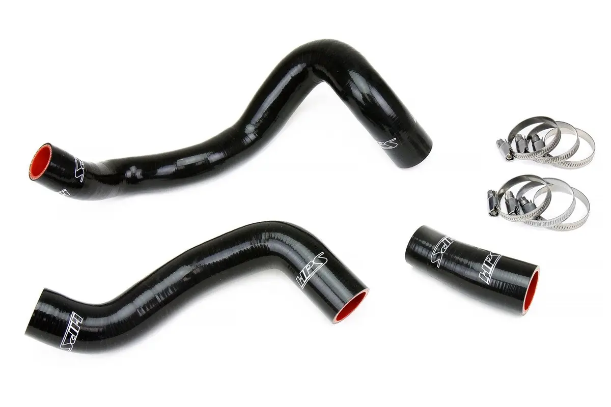 Hps Black 3-Ply Silicone Radiator Coolant Hose Kit For 16-18 Ford Focus Rs 2.3L Turbo 1