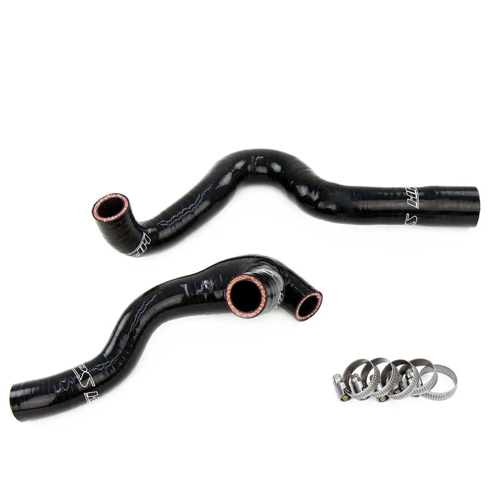 Hps Black 3-Ply Silicone Breather & Bypass Valve Hose Kit For 03-06 Audi Tt / Vw Golf / Jetta 1.8T Late Awp Mk4 1