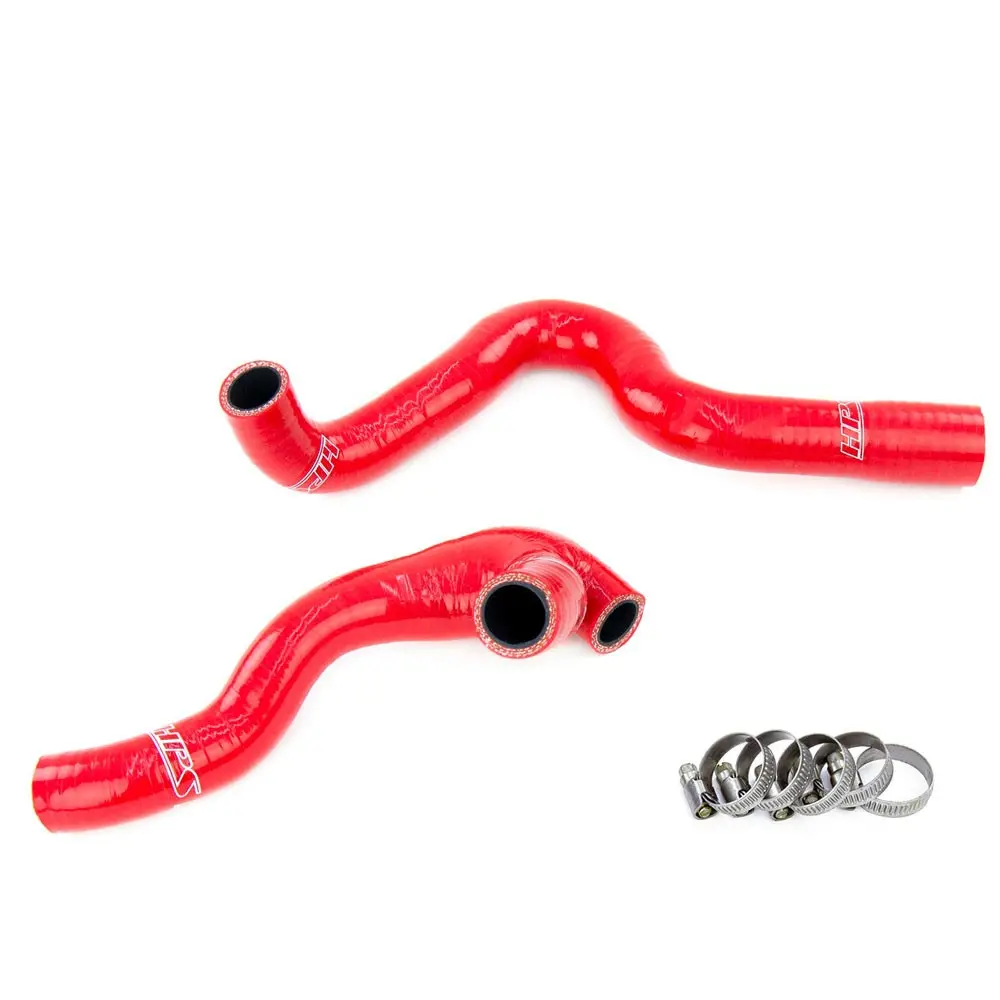 Hps Red 3-Ply Silicone Breather & Bypass Valve Hose Kit For 03-06 Audi Tt / Vw Golf / Jetta 1.8T Late Awp Mk4 1