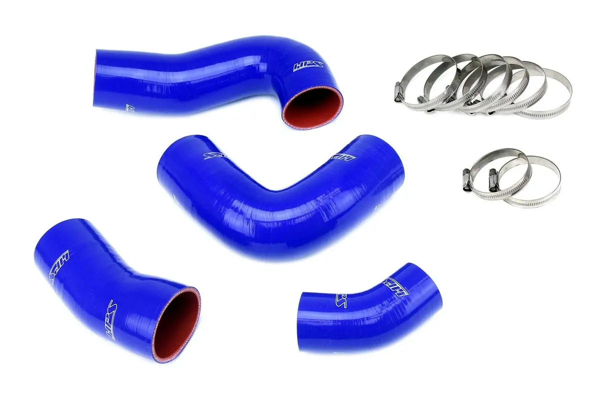Hps Blue 4-Ply Silicone Intercooler Hose Boots Kit For 19-21 Volkswagen Gti Mk7 2.0L Turbo 1