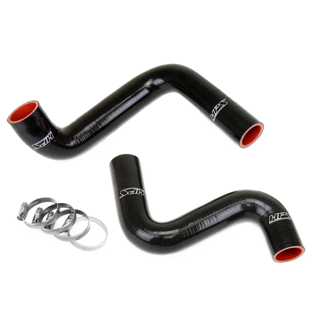 Hps Black Silicone Radiator Hose Kit For Nissan 240Sx Ls Swap (Ka24de Radiator, 9 O'clock Thermo, Ls1 Water Pump) 1