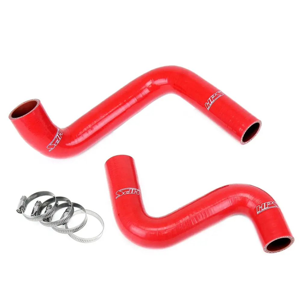 Hps Red Silicone Radiator Hose Kit For Nissan 240Sx Ls Swap (Ka24de Radiator, 9 O'clock Thermo, Ls1 Water Pump) 1