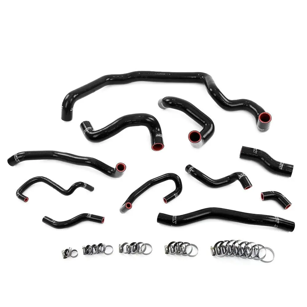 Hps Black Silicone Radiator, Heater, Water Pump, And Expansion Tank Hose Kit For 07-12 Cooper 1.6T N14 Manual Trans 1