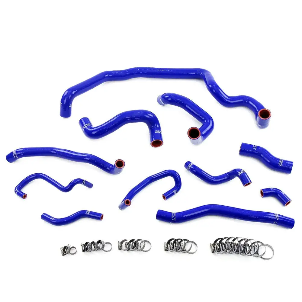 Hps Blue Silicone Radiator, Heater, Water Pump, And Expansion Tank Hose Kit For 07-12 Cooper 1.6T N14 Manual Trans 1