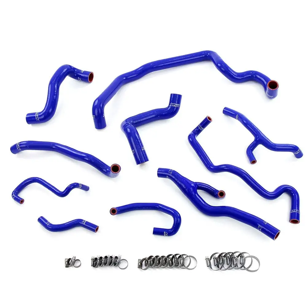 Hps Blue 3-Ply Silicone Radiator/Heater/Water Pump/And Expansion Tank Coolant Hose Kit For 11-15 Cooper 1.6T N18 At 1