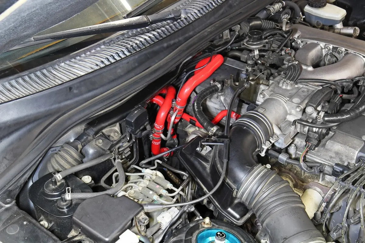 Hps Red 3-Ply Silicone Heater Coolant Hose Kit For 93-98 Toyota Supra 3.0L Non Turbo 2