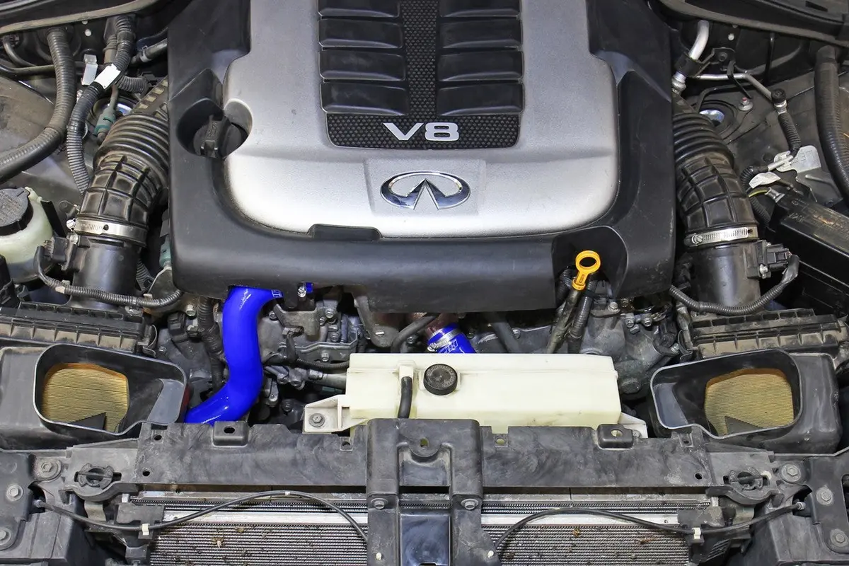 Hps Blue 3-Ply Silicone Lower & Upper Radiator Coolant Hose Kit For 11-13 Infiniti M56 / 14-19 Q70 5.6L V8 2