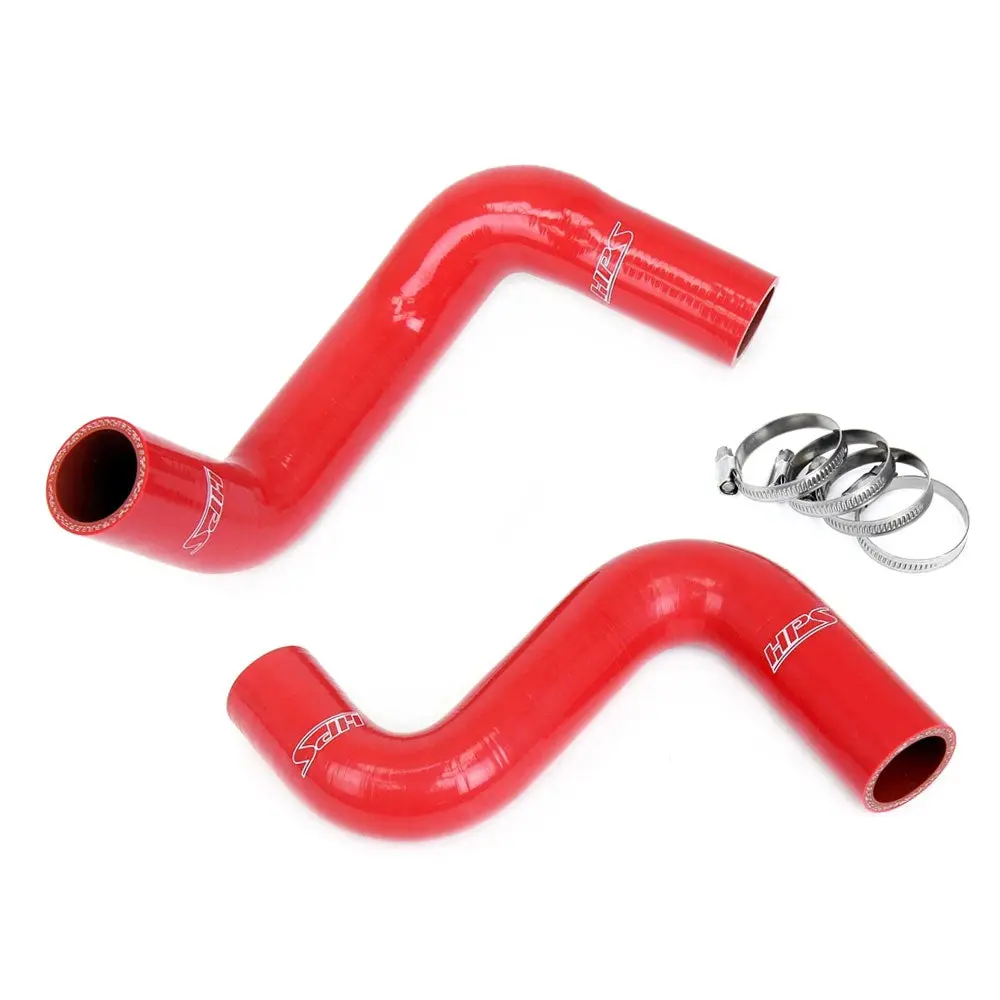 Hps Red Silicone Radiator Hose Kit For Nissan 240Sx Ls Swap (Ka24de Radiator, 8 O'clock Thermo, Ls1 Water Pump) 1