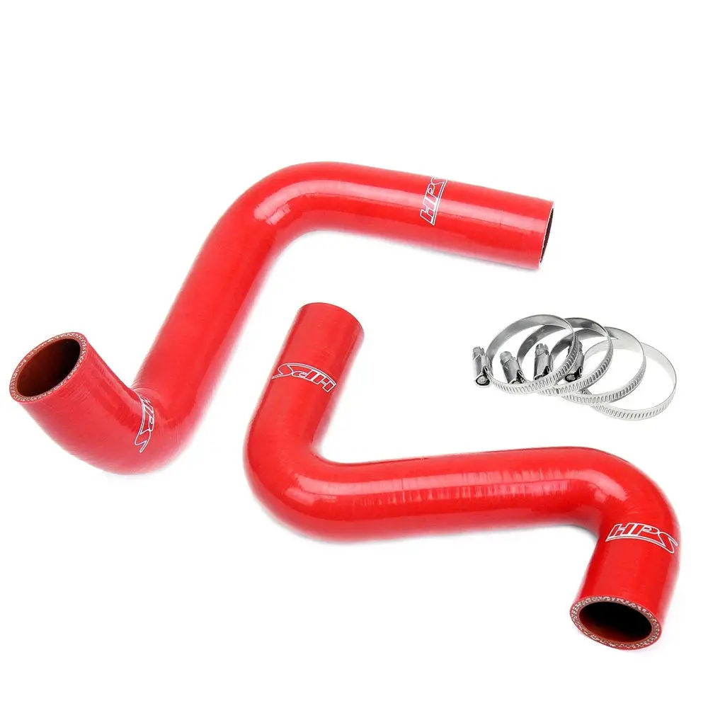 Hps Red Silicone Radiator Hose Kit For Nissan 240Sx Ls Swap (Sr20det Radiator, 9 O'clock Thermo, Ls3/Ls7 Water Pump) 1