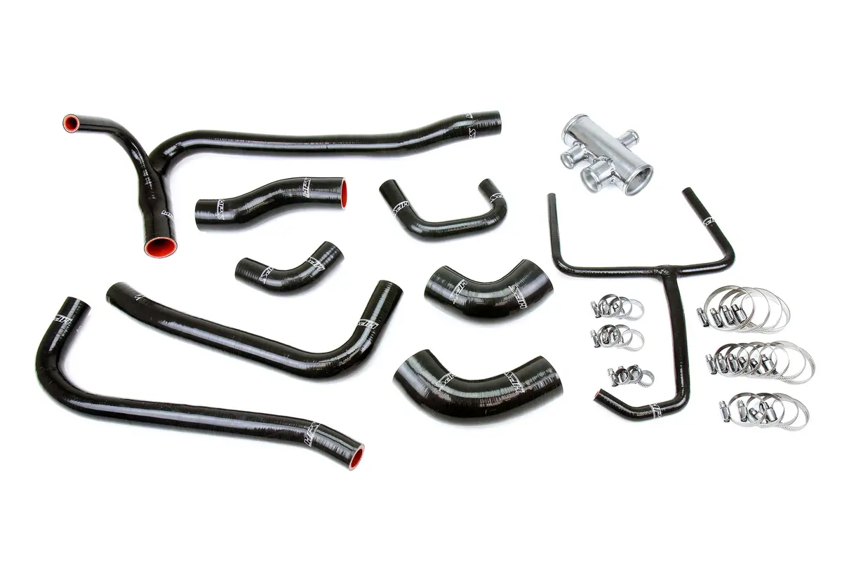 Hps Black 3-Ply Silicone Radiator Coolant Hose Kit For 07-14 Ford Mustang Gt500 5.4L 5.8L Supercharged 1
