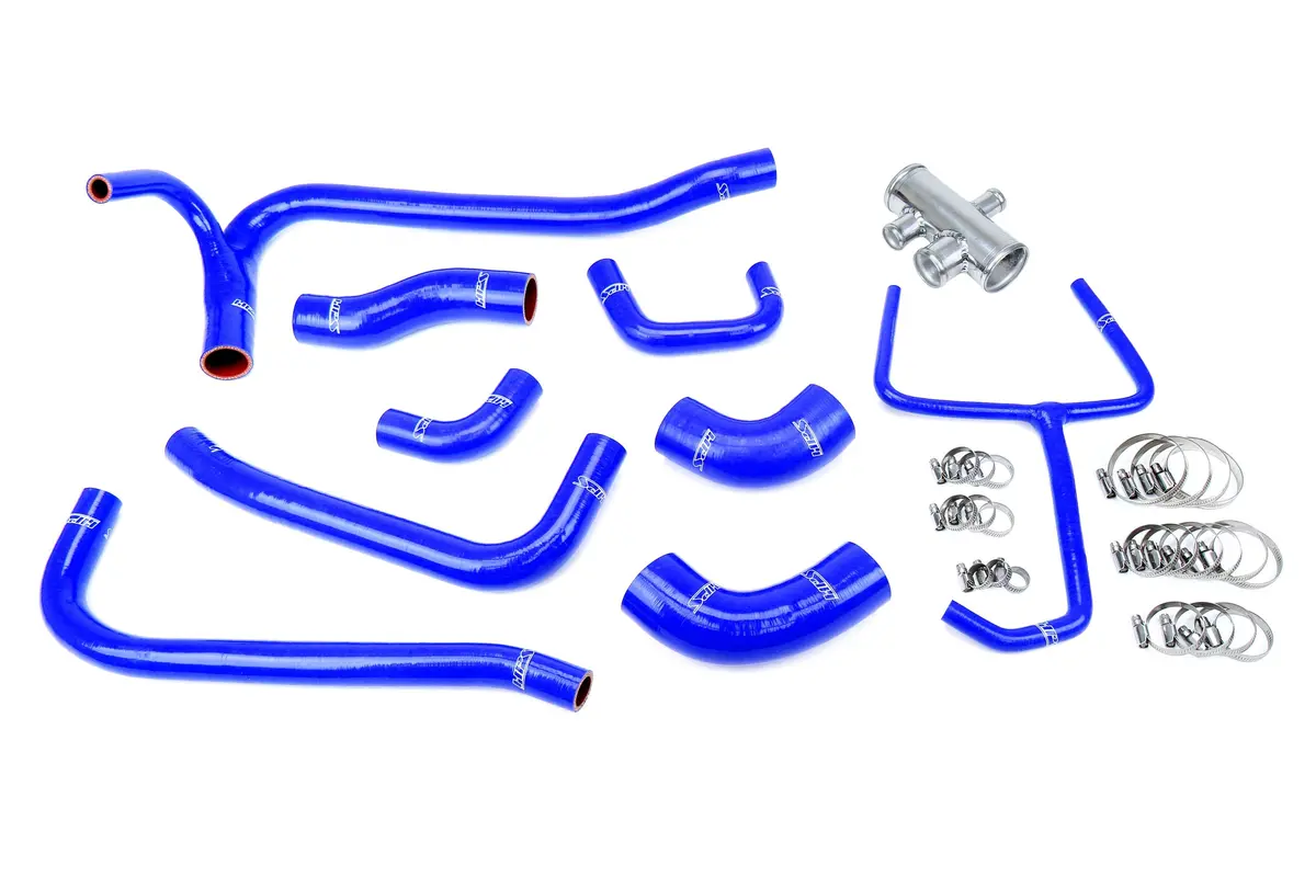 Hps Blue 3-Ply Silicone Radiator Coolant Hose Kit For 07-14 Ford Mustang Gt500 5.4L 5.8L Supercharged 1