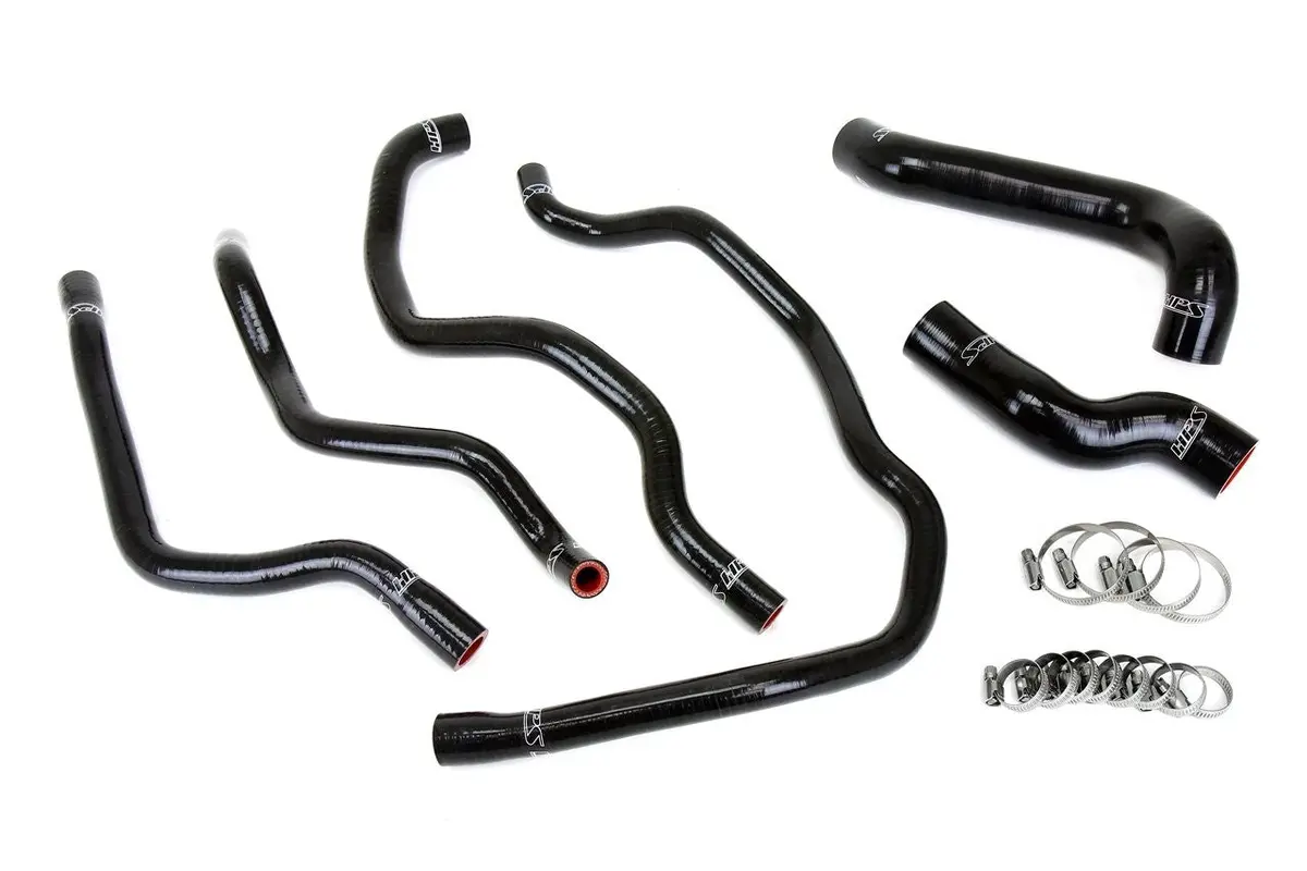 Hps Black 3-Ply Radiator/Heater Coolant Hose Kit For 00-06 Bmw 323/325/328/330 E46 1