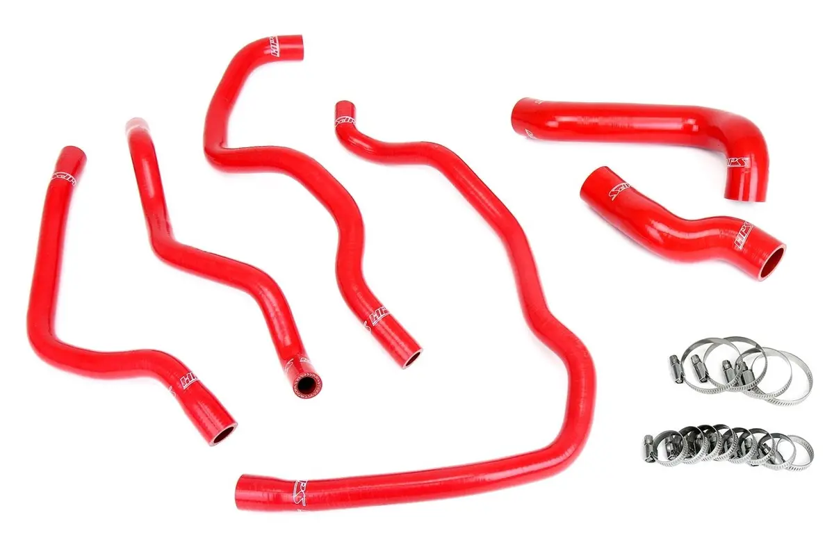 Hps Red 3-Ply Radiator/Heater Coolant Hose Kit For 00-06 Bmw 323/325/328/330 E46 1