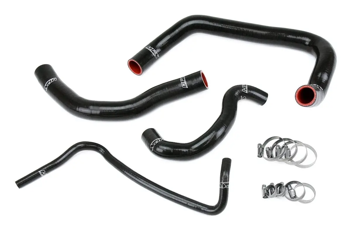 Hps Black 3-Ply Silicone Radiator Coolant Hose Kit For 15-17 Volkswagen Gti 2.0L Turbo Mk7 1