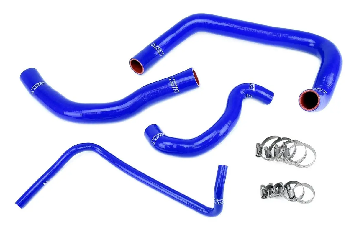Hps Blue 3-Ply Silicone Radiator Coolant Hose Kit For 15-17 Volkswagen Gti 2.0L Turbo Mk7 1