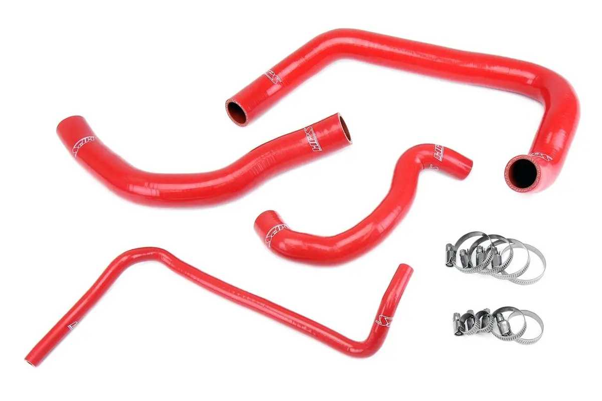 Hps Red 3-Ply Silicone Radiator Coolant Hose Kit For 15-17 Volkswagen Gti 2.0L Turbo Mk7 1