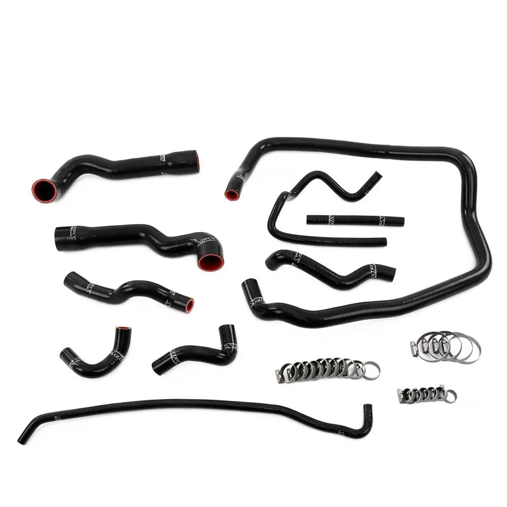 Hps Black 3-Ply Silicone Radiator/Heater/Throttle Body/Expansion Tank Coolant Hose Kit For 96-99 Bmw 323/328 M52 E36 1