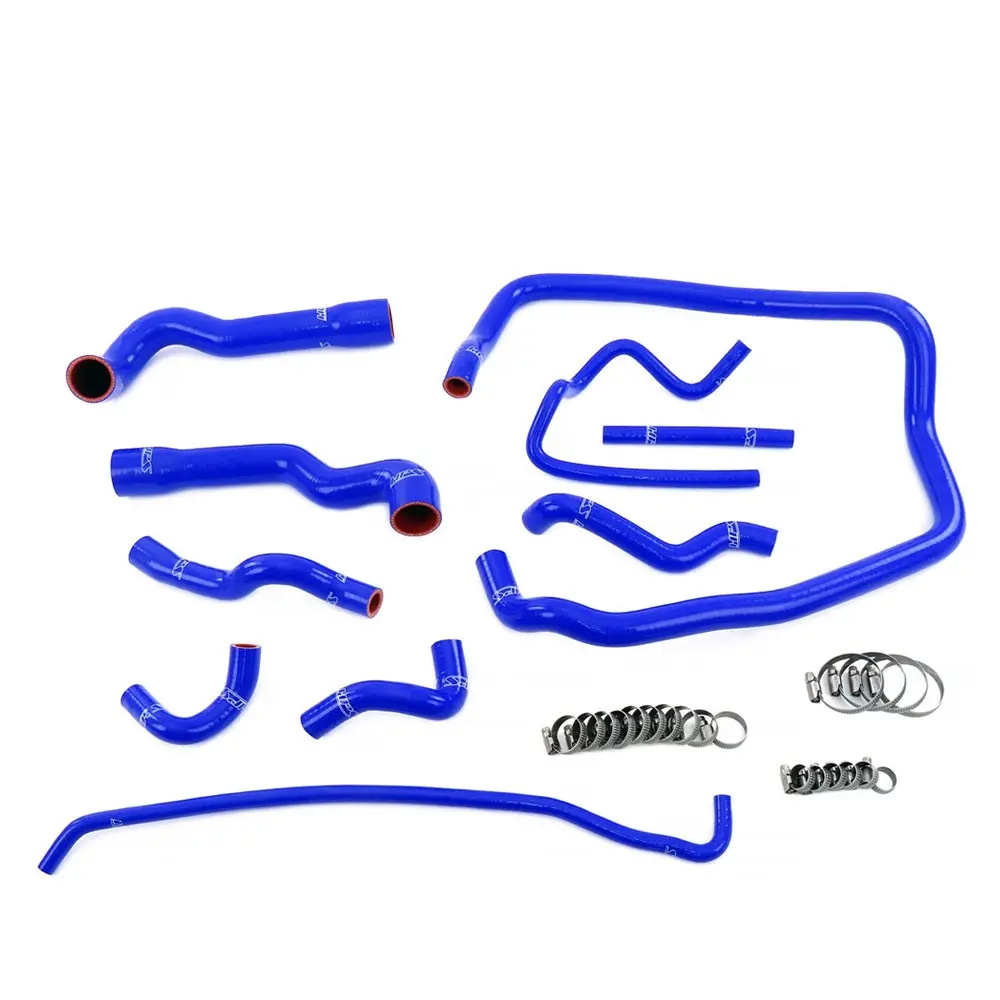 Hps Blue 3-Ply Silicone Radiator/Heater/Throttle Body/Expansion Tank Coolant Hose Kit For 96-99 Bmw 323/328 M52 E36 1