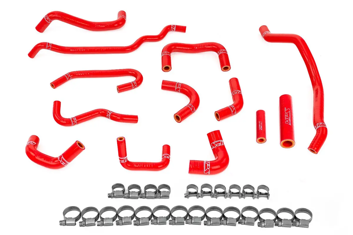 Hps Red Silicone Ancillary Coolant Hose Kit For 08-14 Subaru Wrx 2.5L Turbo Mt (Ge/Gh/Gr/Gv) 1