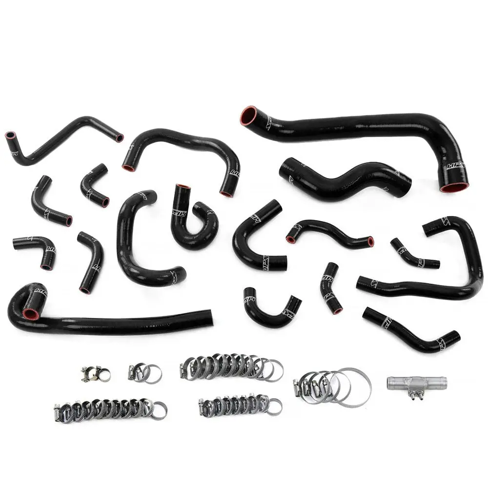 Hps Black 3-Ply Silicone Radiator/Heater/Ancillary/Breather Hose Kit For 95-98 Nissan Skyline Gtr R33 Rb26dett 1