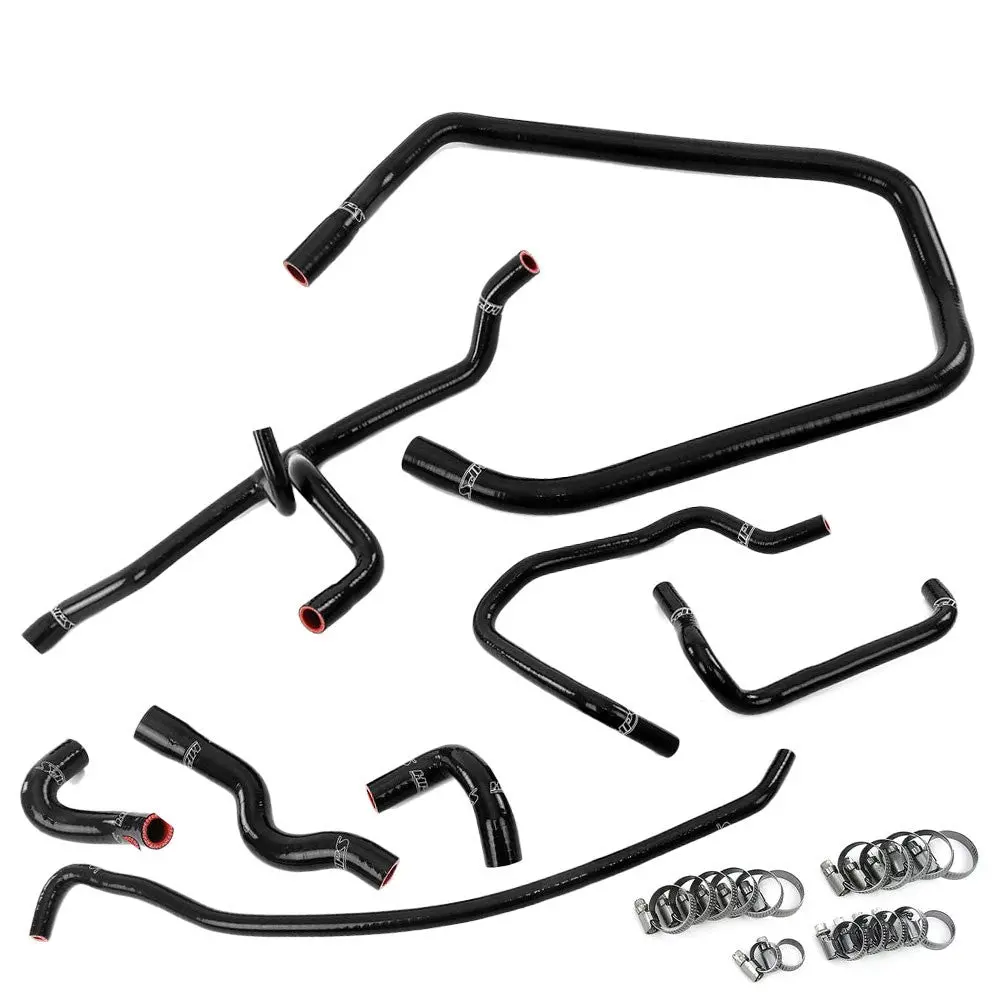 Hps Black 3-Ply Silicone Heater/Throttle Body/Expansion Tank Coolant Hose For 92-95 Bmw 325I/325Is 2.5L M50 E36 1