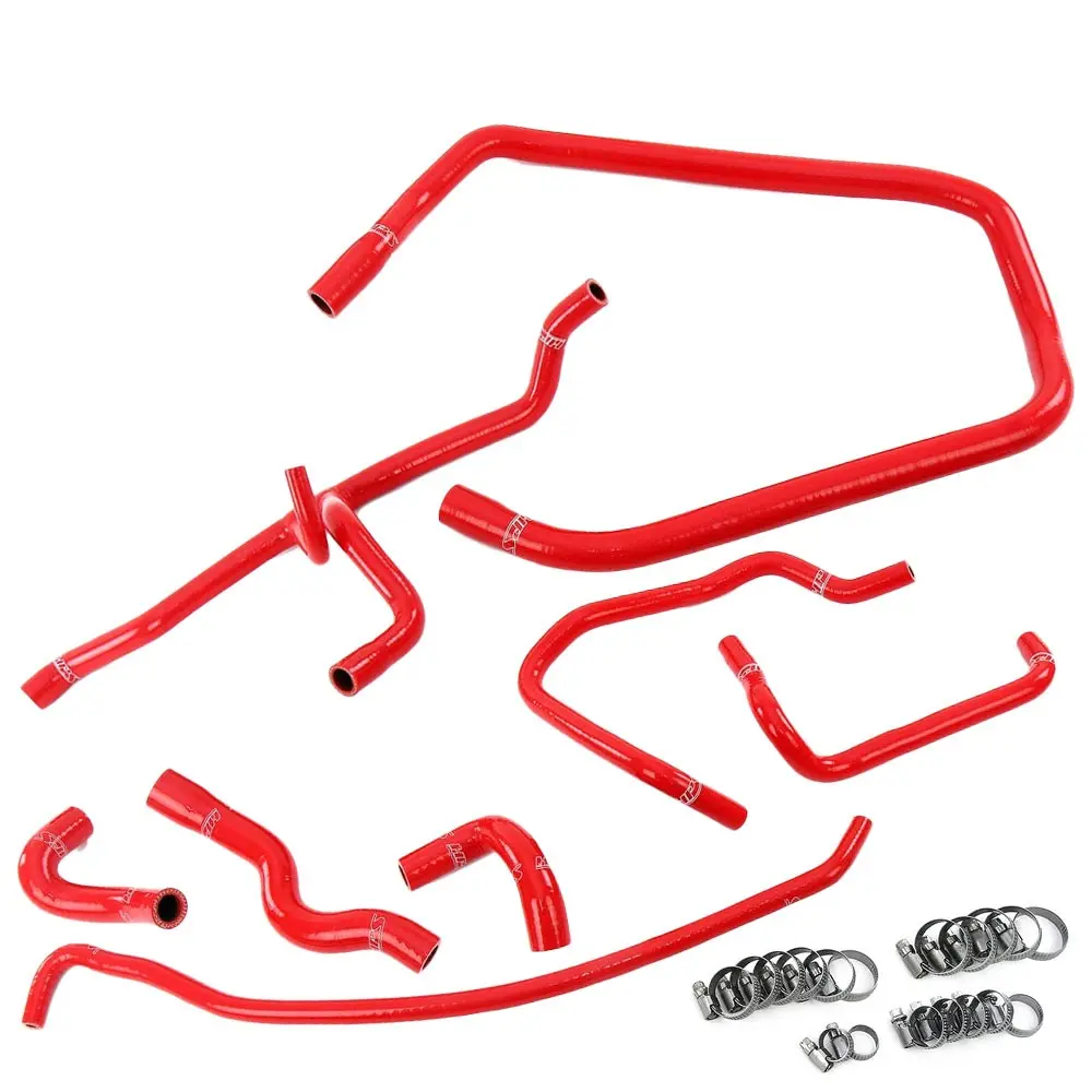 Hps Red 3-Ply Silicone Heater/Throttle Body/Expansion Tank Coolant Hose For 92-95 Bmw 325I/325Is 2.5L M50 E36 1