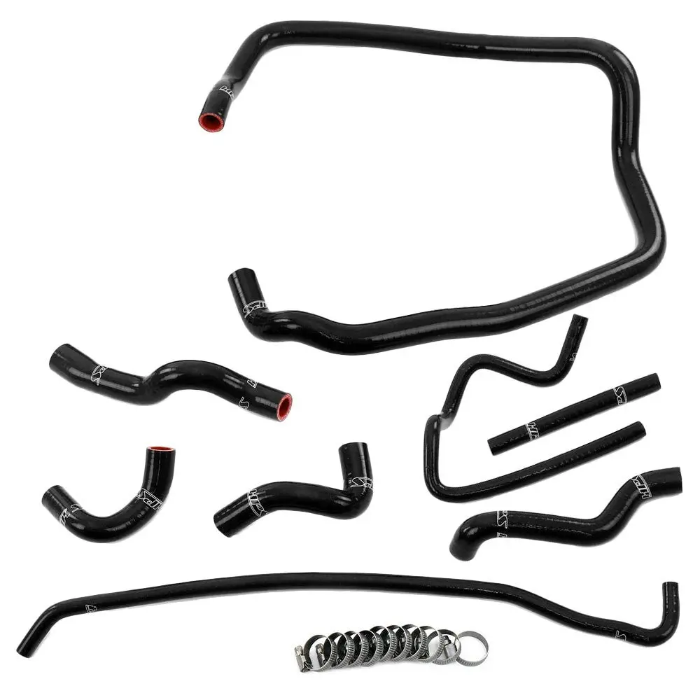 Hps Black 3-Ply Silicone Heater/Throttle Body/Expansion Tank Coolant Hose For 96-99 Bmw 323/328 2.5/2.8L M52 E36 1