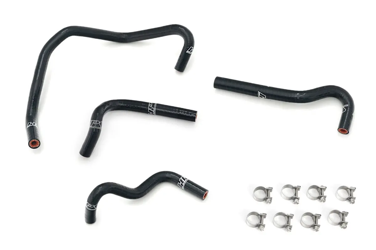 Hps Black 3-Ply Silicone Ancillary Bypass Coolant Hose Kit For 90-93 Mazda Miata Mx-5 1.6L Na6 1