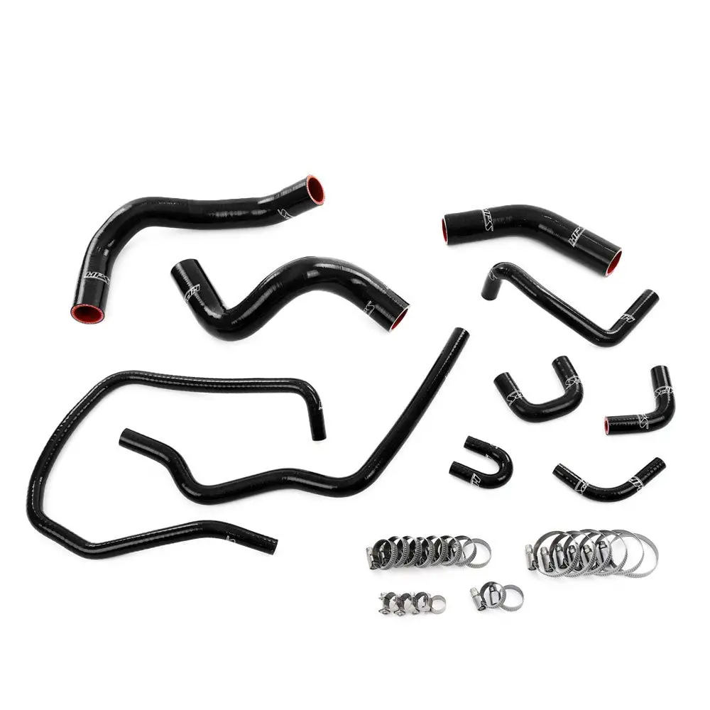 Hps Black 3-Ply Silicone Radiator/By-Pass/Throttle Body Coolant Hose For 04-10 Qx56/04-15 Titan Armada 5.6L V8 1