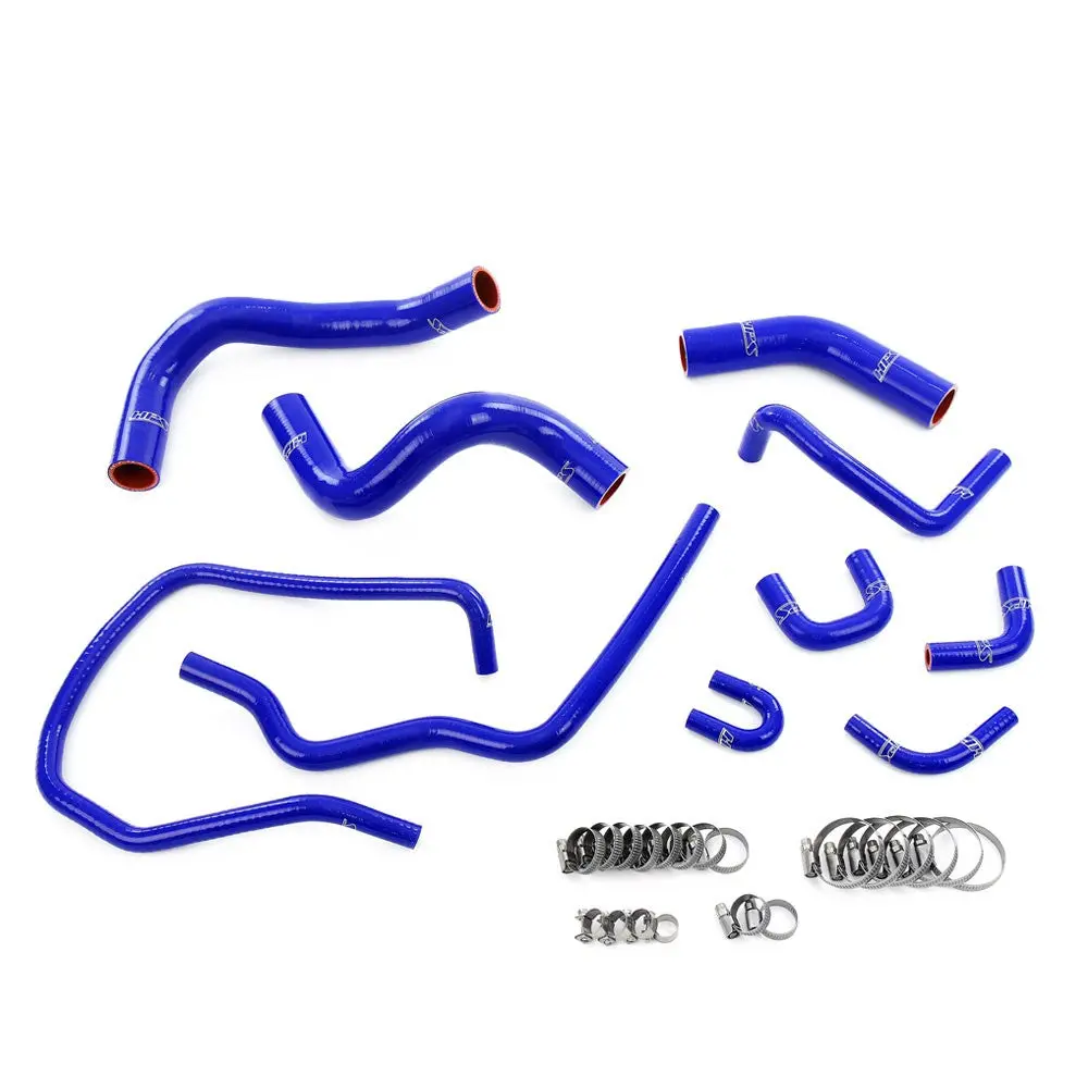 Hps Blue 3-Ply Silicone Radiator/By-Pass/Throttle Body Coolant Hose For 04-10 Qx56/04-15 Titan Armada 5.6L V8 1