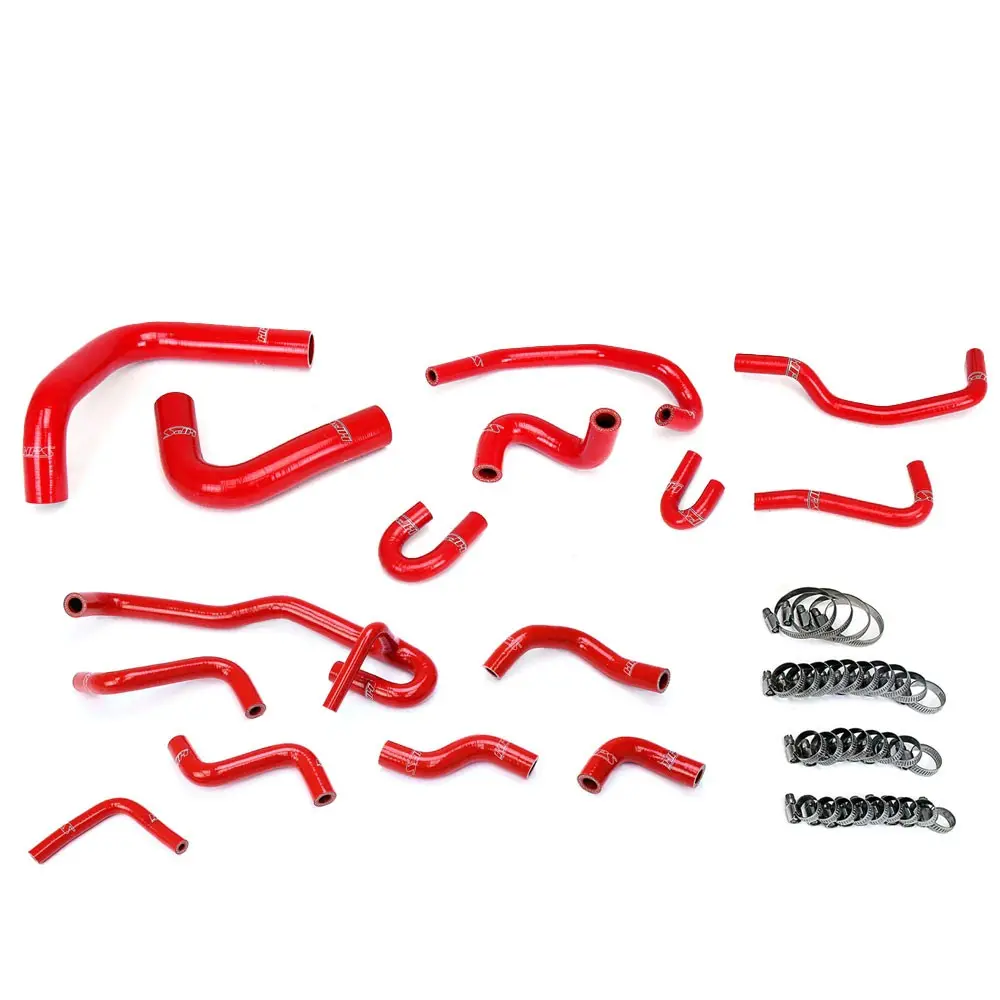 Hps Red 3-Ply Silicone Radiator/Heater Coolant Hose Kit For 90-91 Toyota 4Runner 3.0L V6 Lhd 1