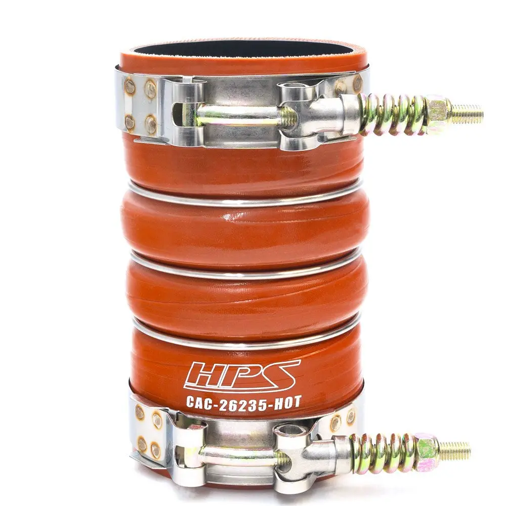 Hps Orange 4-Ply Silicone Intercooler Hose Boots Kit (1Pc Hot Side) For 10-12 Ram 2500/3500/4500/5500 6.7L Cummins Ds 1