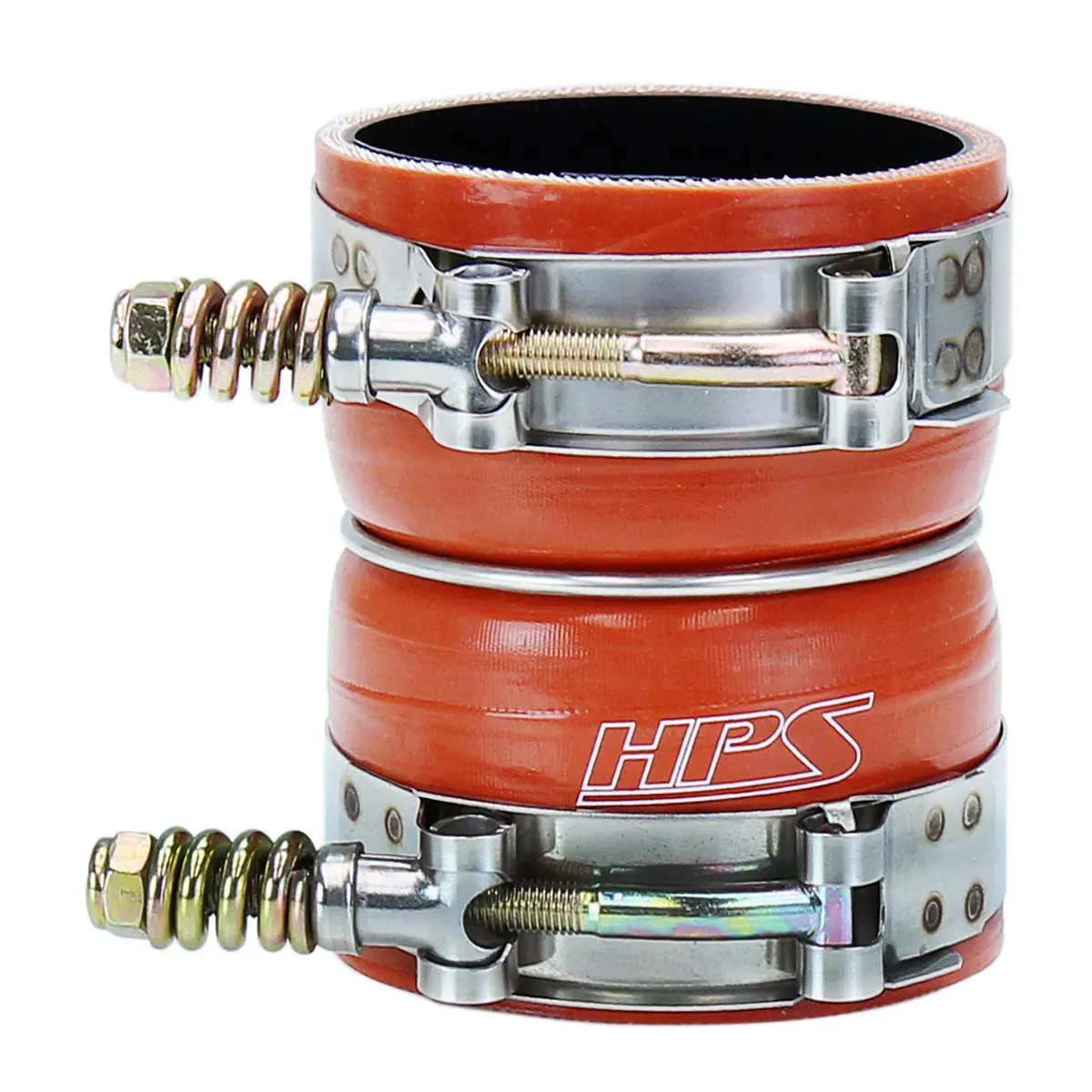 Hps Orange Silicone Turbo Intercooler Boot Hose Clamp Ford 6.4 Powerstroke Diesel 57-2237 1