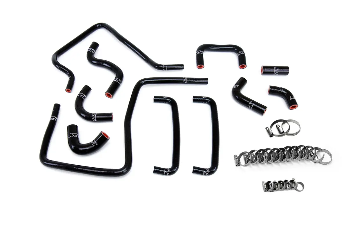 Hps Black 3-Ply Silicone Ancillary Coolant Hose Kit For 06-07 Subaru Impreza Wrx/Sti 2.5L Turbo 1