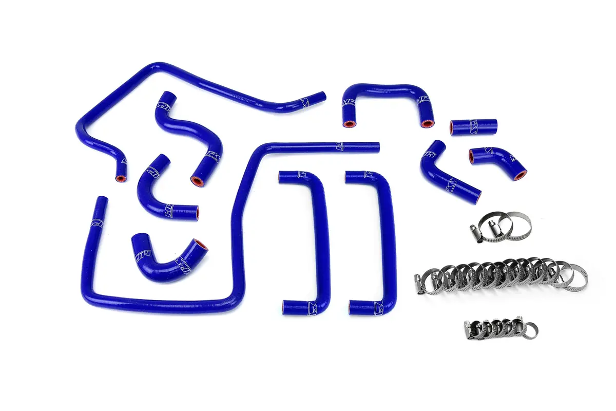 Hps Blue 3-Ply Silicone Ancillary Coolant Hose Kit For 06-07 Subaru Impreza Wrx/Sti 2.5L Turbo 1