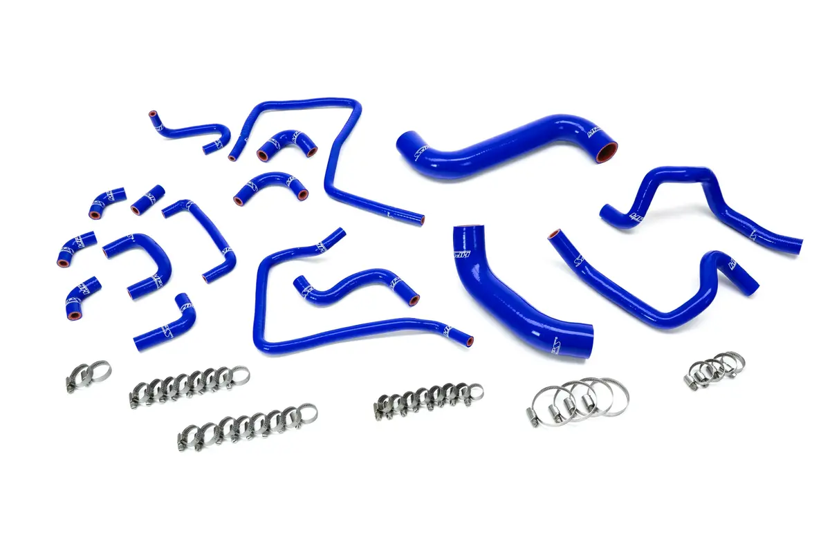 Hps Blue 3-Ply Silicone Radiator, Heater And Ancillary Coolant Hose Kit For 04 Subaru Impreza Wrx Sti 2.5L Turbo 1