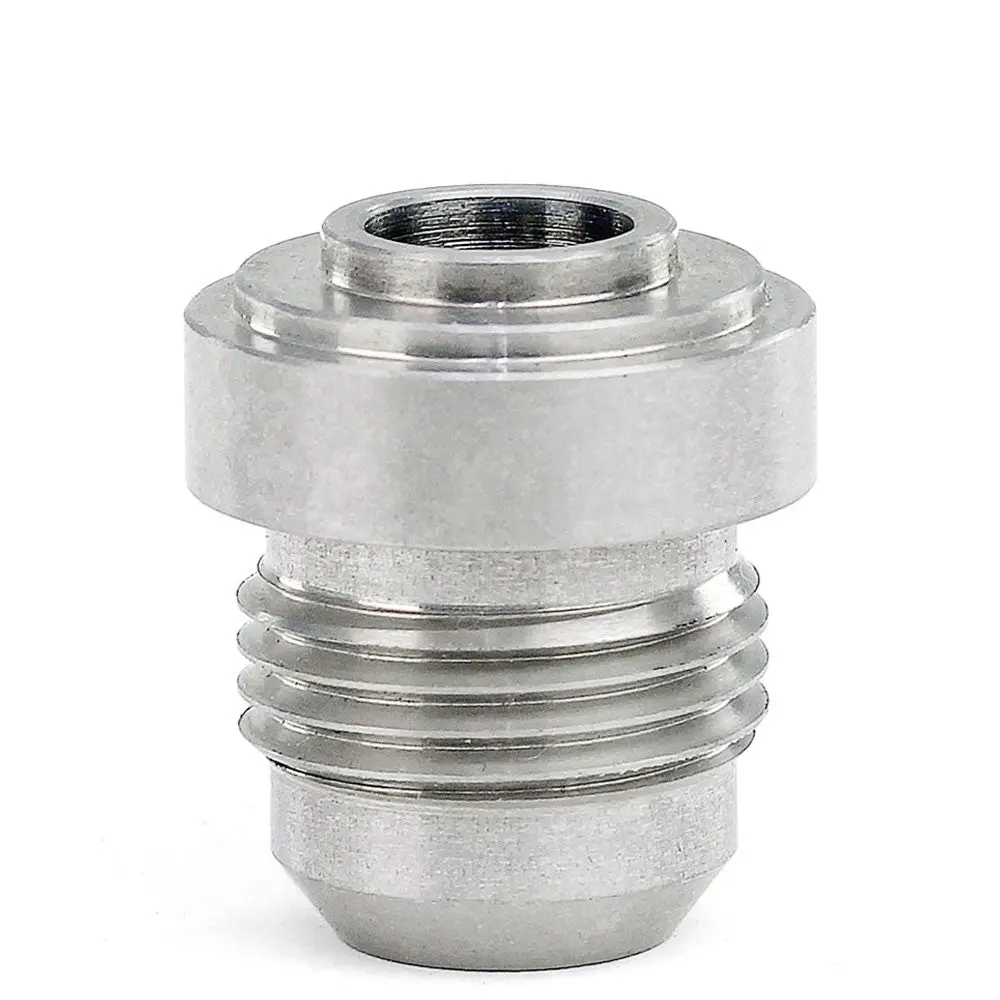 Hps An Fitting Male Weld On Bung With 37 Degree Flare, An -10, Silver Stainless Steel 1