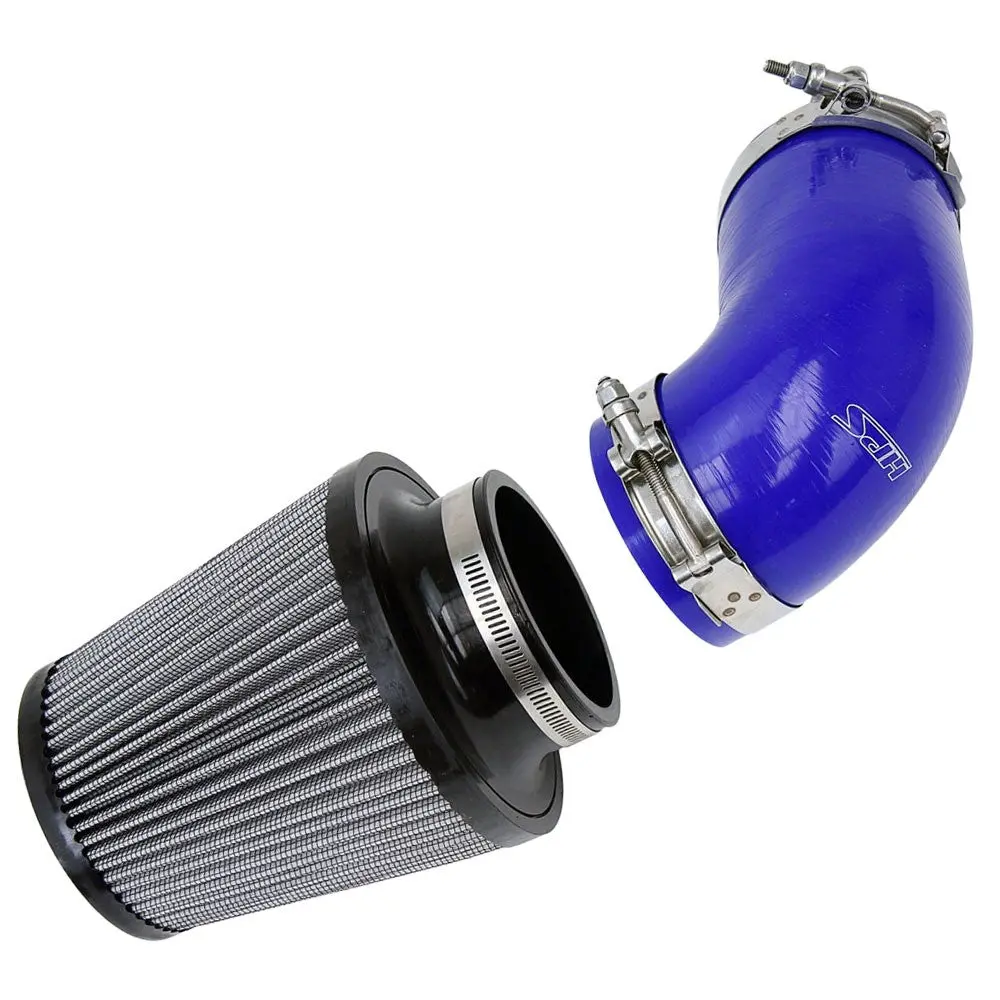Hps Blue Silicone Shortram Air Intake Kit For 09-11 Hyundai Genesis Sedan 3.8L V6 1