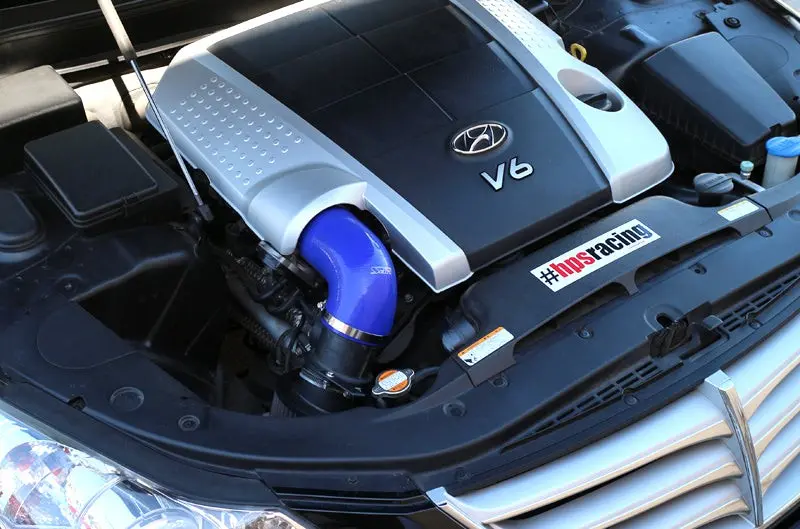 Hps Blue Silicone Shortram Air Intake Kit For 09-11 Hyundai Genesis Sedan 3.8L V6 2