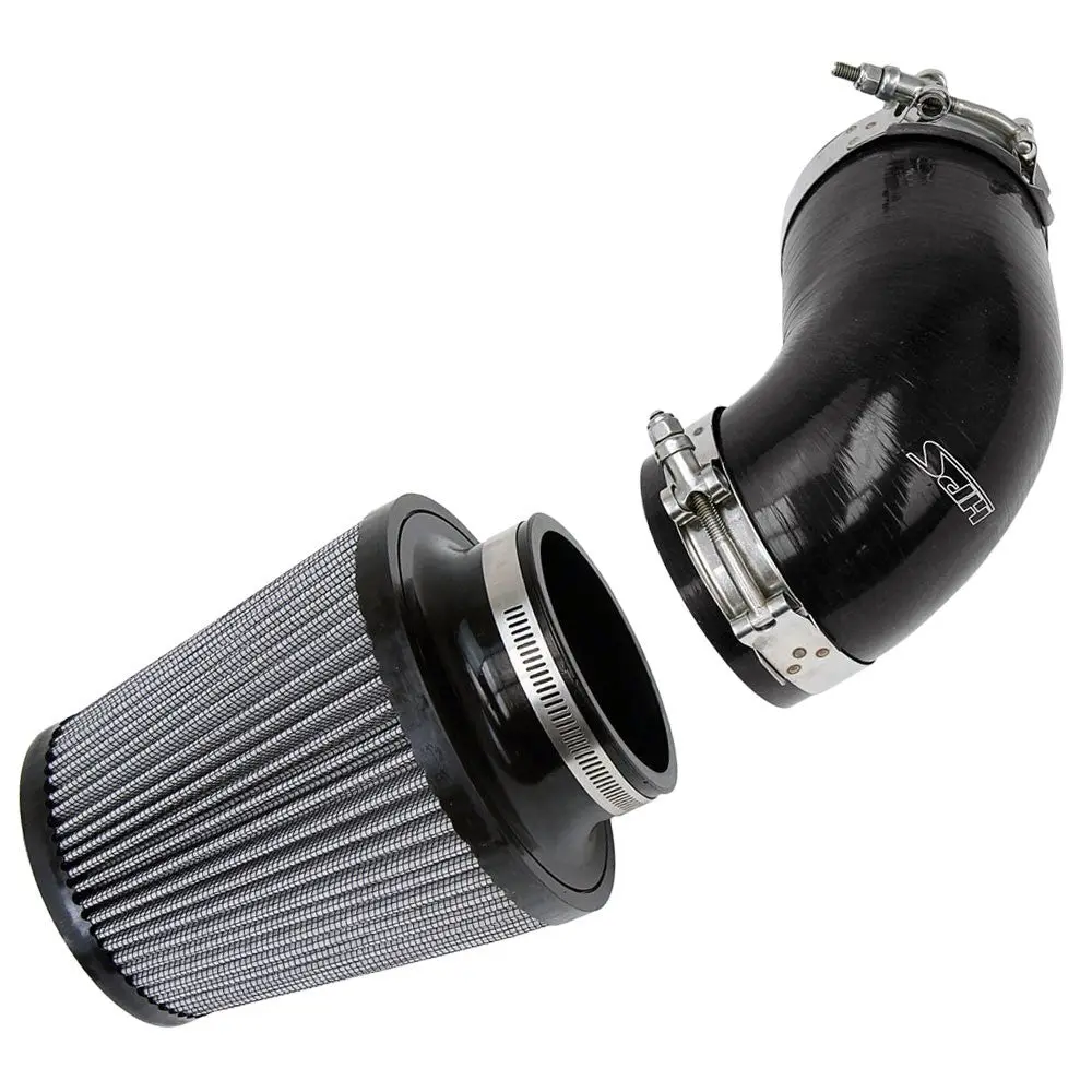 Hps Black Silicone Shortram Air Intake Kit For 09-11 Hyundai Genesis Sedan 3.8L V6 1