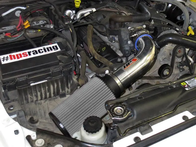 Hps Polish Shortram Air Intake Kit For 07-11 Jeep Wrangler 3.8L V6 2