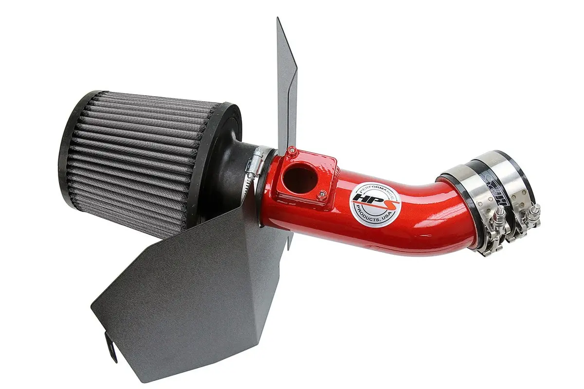 Hps Red Shortram Air Intake Heat Shield Kit For 04-07 Wrx Sti 2.5L Turbo / 02-05 Impreza Wrx 2.0T 1