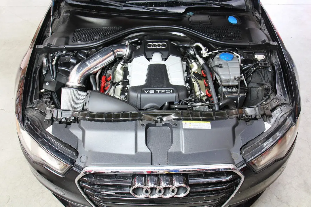 Hps Polish Shortram Air Intake Heat Shield Kit For 12-18 Audi A6 A7 Quattro 3.0T C7 2