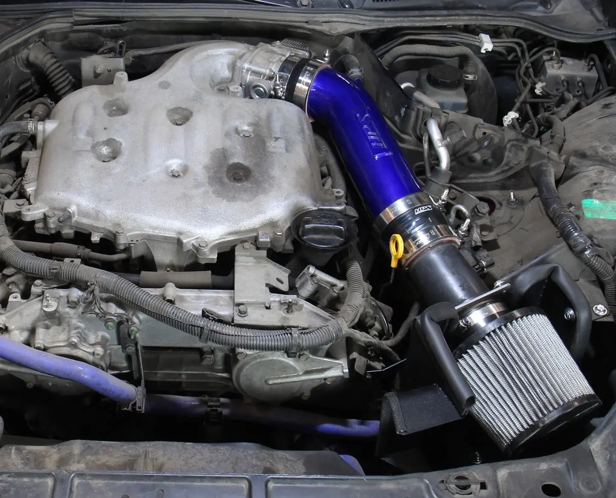 Hps Blue Shortram Air Intake Heat Shield Kit For 03-07 Infiniti G35 Coupe 3.5L V6 2