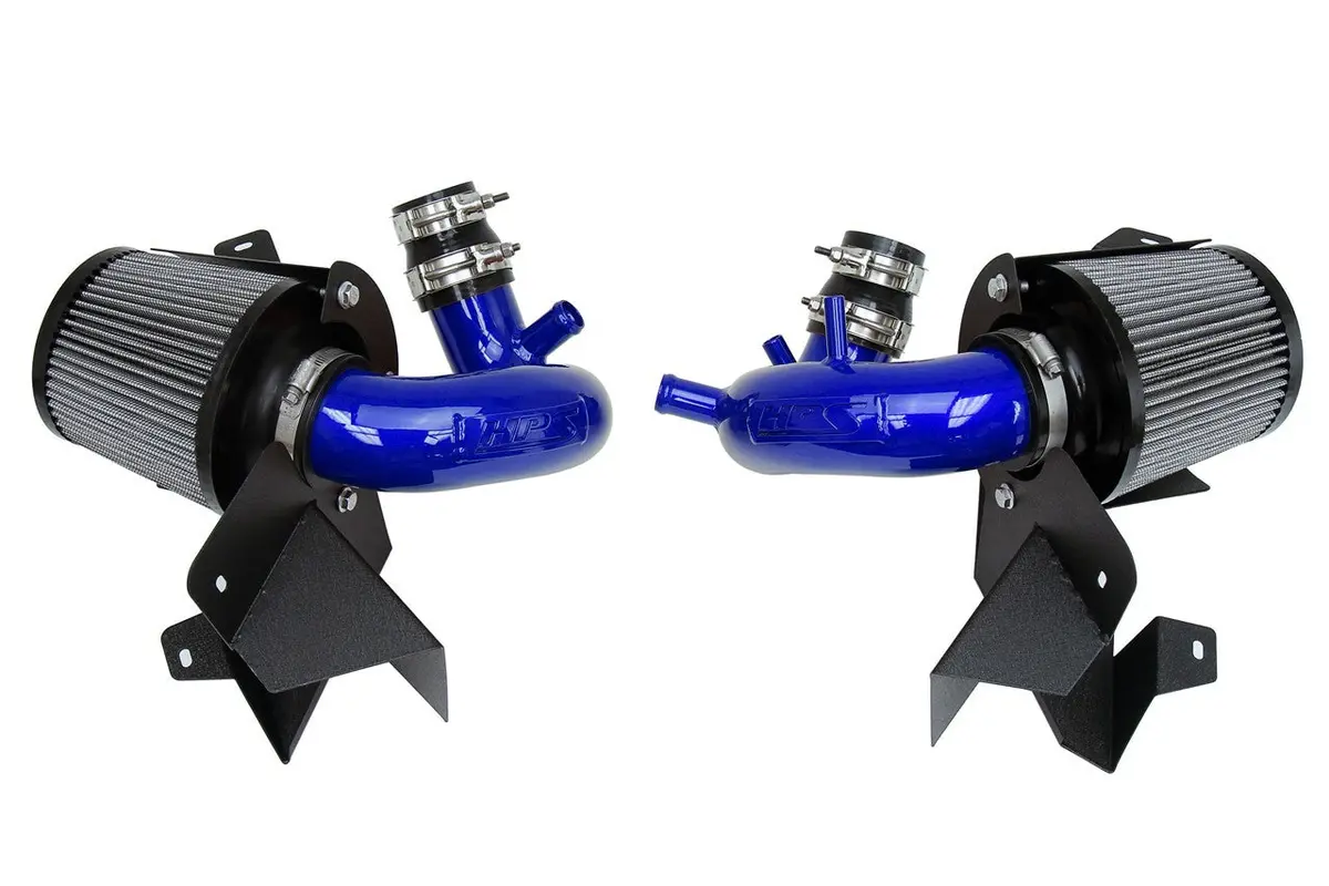 Hps Blue Shortram Air Intake Heat Shield Kit For 19+ Genesis G70 3.3L V6 Twin Turbo 1